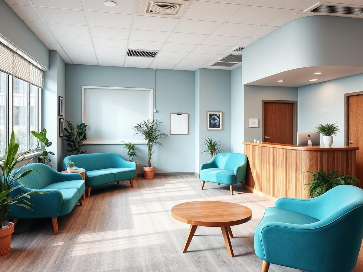 Reception and waiting area at JJ Polyclinic
